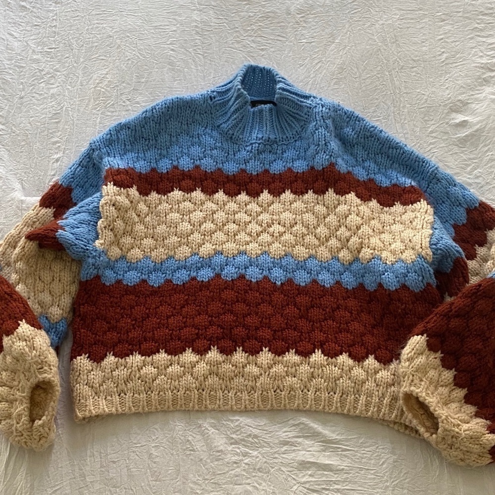 Forever 21 color block oversized knit sweater - Picture 2 of 3
